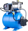 1.6 HP Stainless Steel Shallow Well Jet Pump ¨C 1268 GPH, Includes Pressure Tank for Irrigation &amp; Drainage