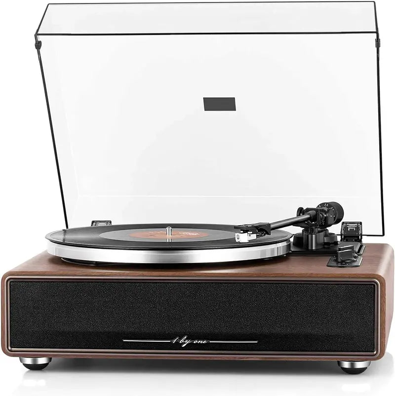 1 by ONE Belt-Drive Turntable ¨C High-Fidelity Vinyl Player with Built-in Stereo Speakers
