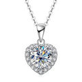 1-Carat Heart-Shaped Moissanite Pendant Necklace