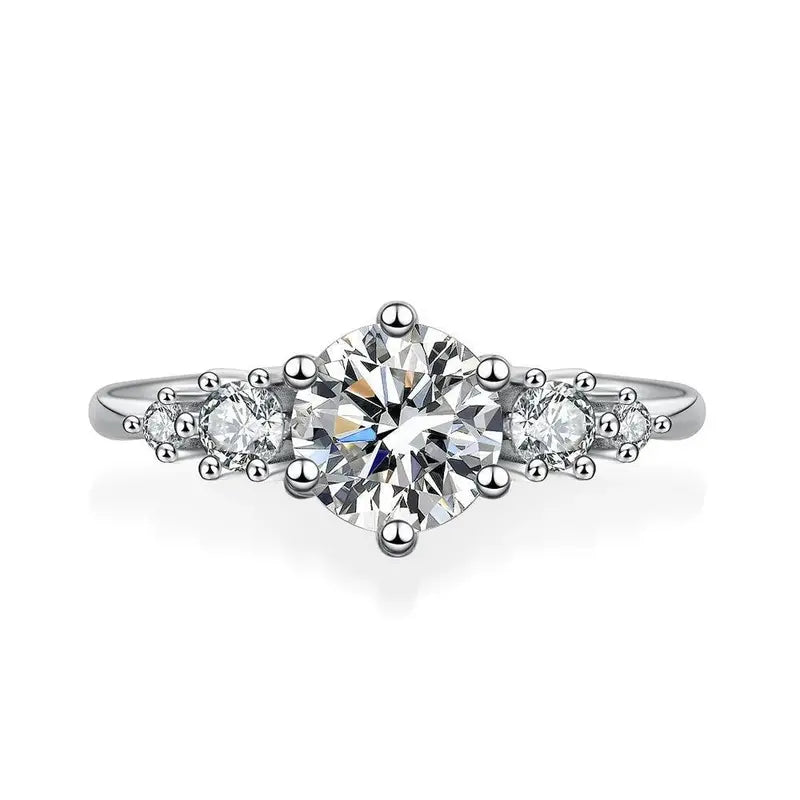 1-Carat Lab-Grown Moissanite Solitaire Ring