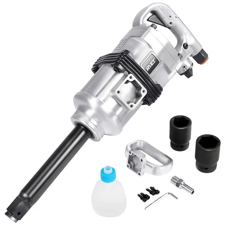 1-Inch Pneumatic Impact Wrench ¨C Long-Shank Air Tool for Truck Mechanics &amp; Industrial Use