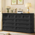 10-Drawer Wooden Dresser ¨C Tall Chest of Drawers with Ample Storage, Rustic or Modern Bedroom Fit