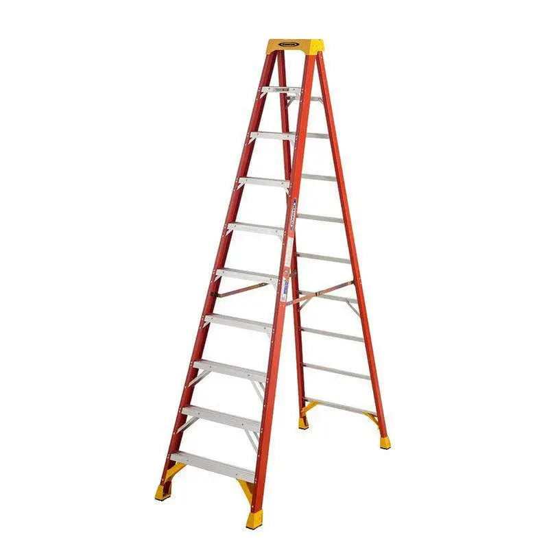 10-Foot Fiberglass Step Ladder ¨C 6210 Duty-Rated for Safety