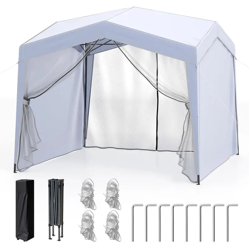 10 ft x 10 ft Removable-Sidewall Canopy Tent ¨C UPF50+ Pop-Up Shelter with Mesh Netting