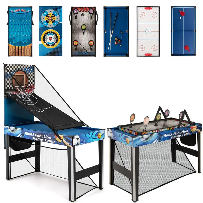 10-in-1 Convertible Game Table ¡ª 48-Inch All-in-One Entertainment Center for Parties and Family Game Nights