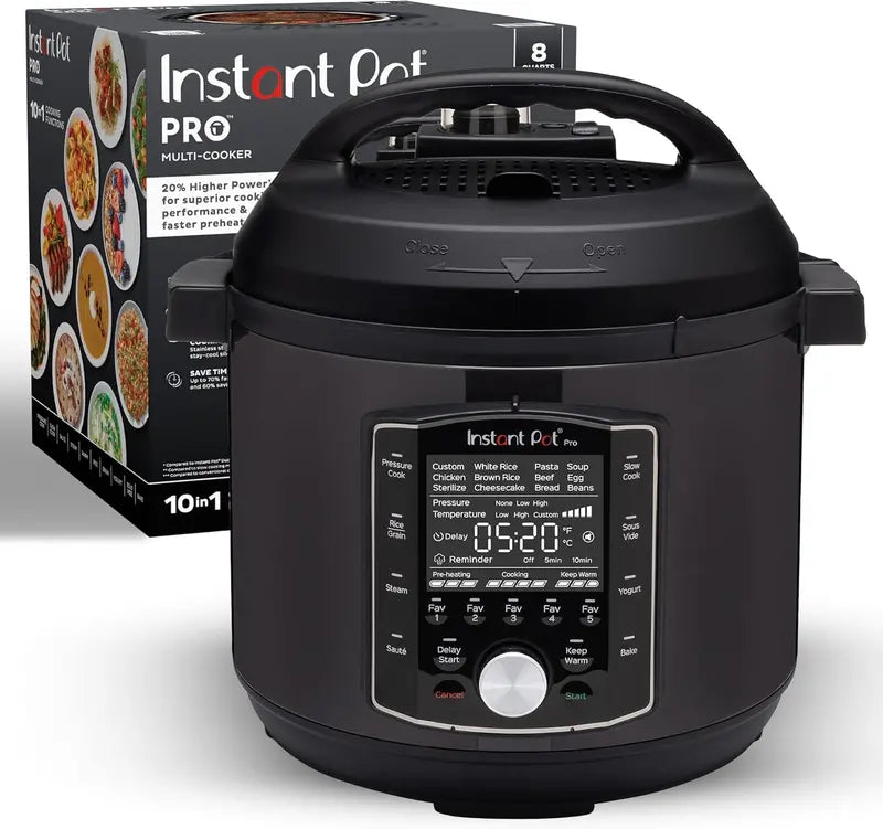 10-in-1 Smart Pressure Cooker ¨C Slow Cook, Steam, Saut¨¦, Yogurt, Sous Vide &amp; More + Recipe App (800+ Options)