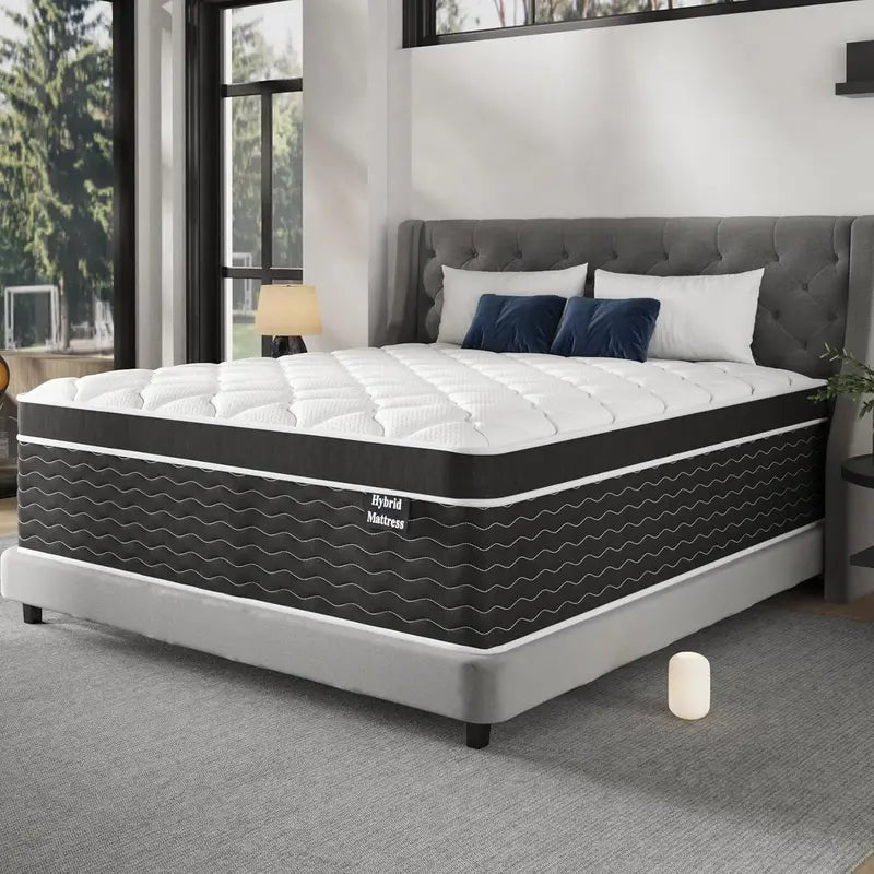 10-Inch Full Hybrid Mattress in a Box ¨C Gel Memory Foam + Pocket Springs, Medium Plush Feel