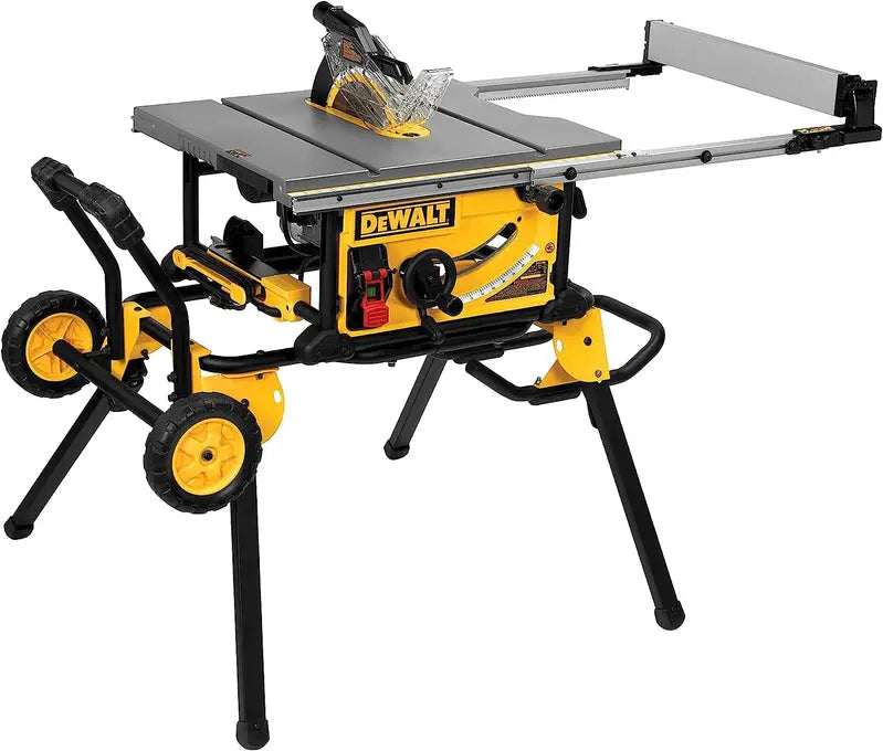 10-Inch Rolling Table Saw ¨C 32-1/2″ Rip Capacity, 15-Amp Motor, Portable Cabinet-Style Design