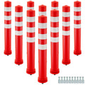 10-Pack High-Visibility Traffic Delineator Posts for Construction Zones &amp; Event Safety