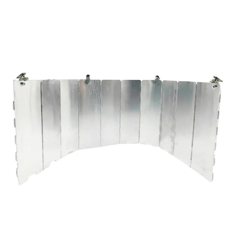 10-Panel Collapsible Aluminum Heat Reflector Shield for Patio Heaters