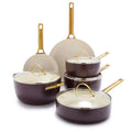 10-Piece Hard-Anodized Ceramic Nonstick Cookware Set ¨C Healthy Cooking Collection