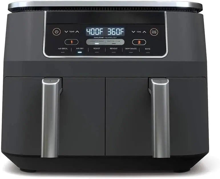 10-Quart Dual-Zone Air Fryer with Two Independent Baskets ¨C 6-in-1 Smart Cooking Functions Including Roast, Broil, and Dehydrate