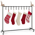 10-Slot Rolling Christmas Stocking Holder ¡ª Wheeled Stand for Easy Placement and Storage