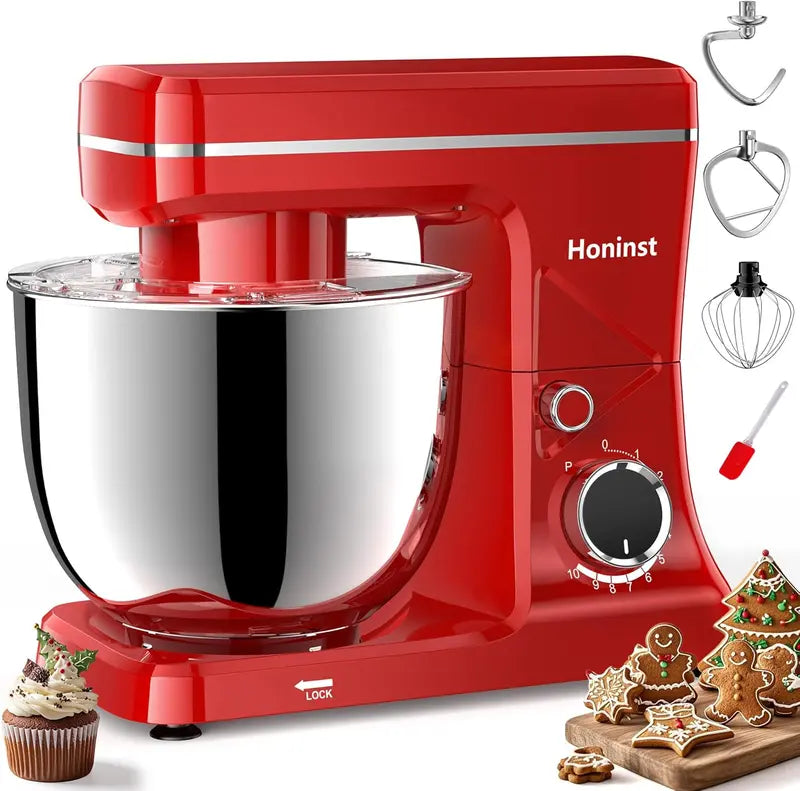 10-Speed Stand Mixer ¨C 6-Quart Tilt-Head Model with 8-in-1 Splash Guard and Dishwasher-Safe Attachments