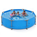 10′ Square Family-Friendly Above-Ground Pool Kit with PVC Liner &amp; Drain Valve