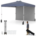 10 x 10 Foot Portable Canopy Tent ¨C Includes One Sidewall &amp; Wheeled Storage Bag