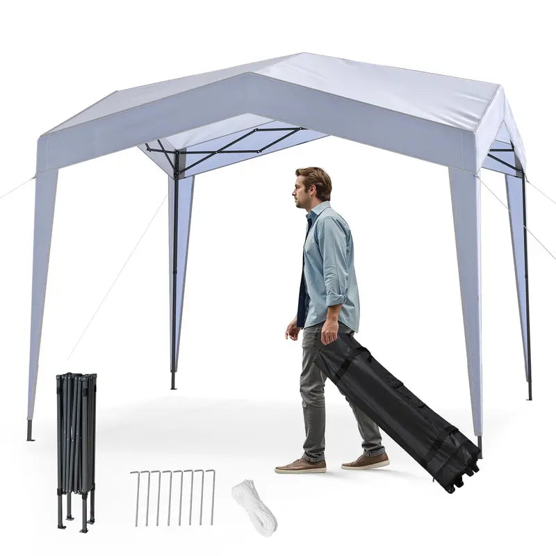 10′ x 10′ Heavy-Duty Pop-Up Gazebo ¨C Elevated Canopy Shelter with Easy Setup