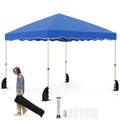 10′ x 10′ Instant-Setup Canopy Tent with Rolling Carry Bag for Easy Transport