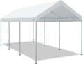 10′ x 20′ Adjustable Height Carport ¨C Heavy-Duty Portable Canopy for Vehicles, Boats, or Events (9.5¨C11 ft height, Beige)