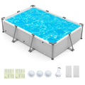 10′ x 6.8′ Rectangular Metal-Frame Above-Ground Swimming Pool
