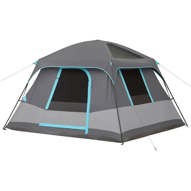 10′ x 9′ 6-Person Cabin Tent with Skylight Panels ¨C Dark Rest Interior, Lightweight (15.4 lbs)