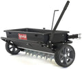 100-Lb Tow-Behind Spreader for Seed, Fertilizer, and Ice Melt ¨C Compatible with Lawn Tractors