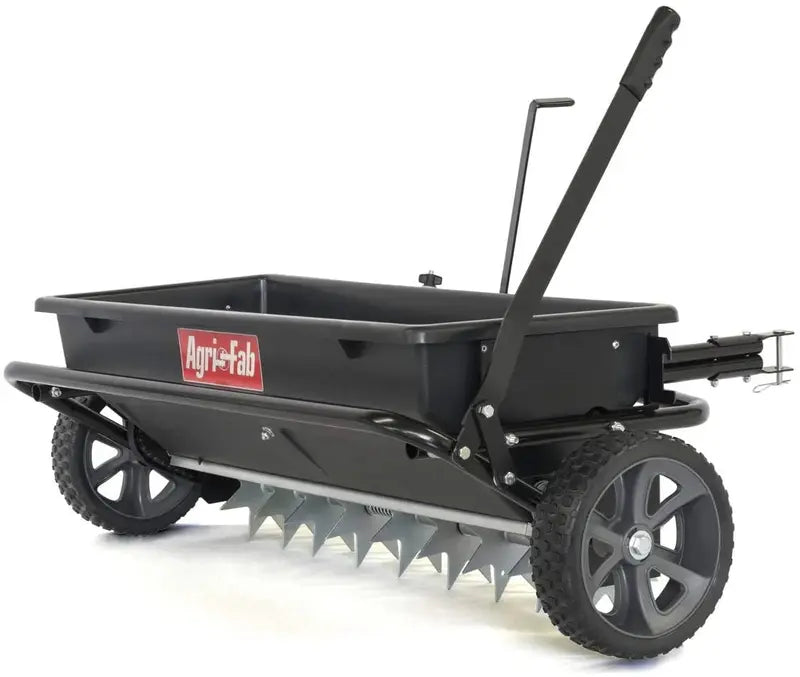 100-Lb Tow-Behind Spreader for Seed, Fertilizer, and Ice Melt ¨C Compatible with Lawn Tractors