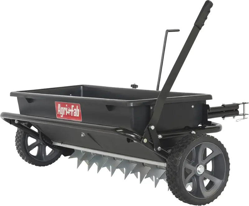 100-Lb Traction-Drive Broadcast Seeder ¨C Black Heavy-Duty Model for Lawns &amp; Landscapes