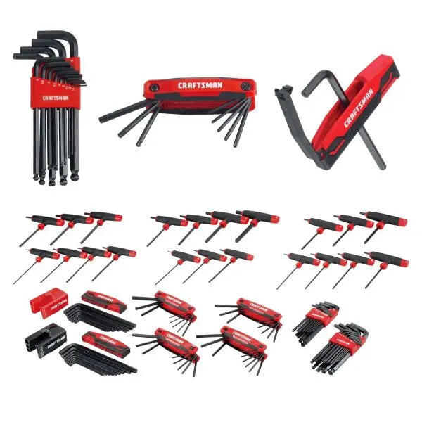 100-Piece Standard and Metric Hex Key Set ¨C SAE &amp; Metric Combination Allen Wrenches