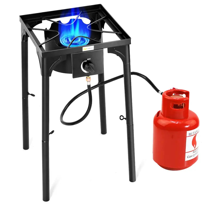 100,000 BTU Outdoor Propane Camp Stove ¨C High-Pressure Gas Cooking Station