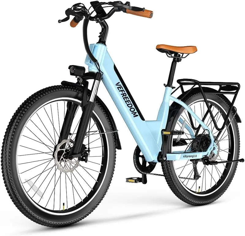1000W Peak Adult Electric Mountain Bike ¨C 70-Mile Range, Removable Battery, 26″ Wheels, 7-Speed Shimano Gearing, All-Terrain Commuting