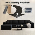 107.5-Inch L-Shaped Cloud Sectional ¨C Minimalist Deep-Seat Sofa, No Assembly Required