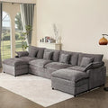 108-Inch U-Shaped Sectional Sofa ¨C Cloud-Like Comfort Sofa with Removable Footstool