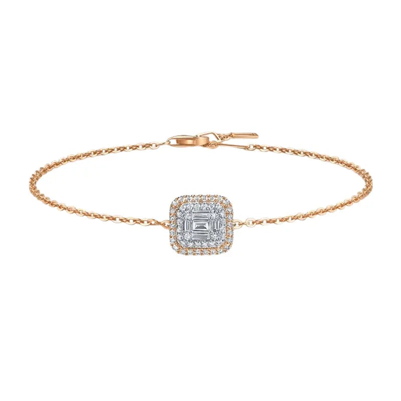 10K Gold Diamond Wristband ¨C 6.5-Inch Length, 0.30 ct Total Weight