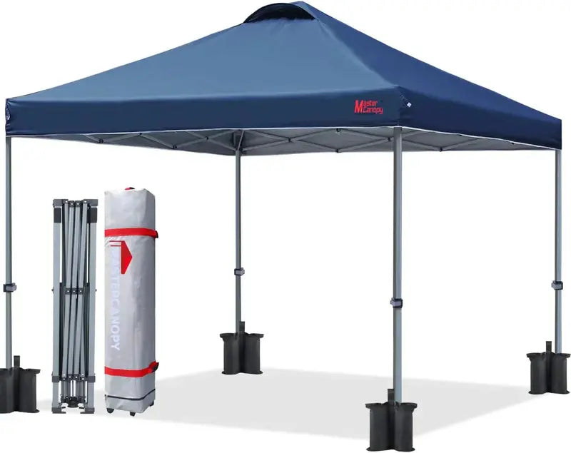 10¡Á10 Black Pop-Up Canopy Tent ¨C Durable Instant Shelter with Roller Bag for Transport