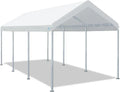 10×20 ft Heavy-Duty Adjustable Carport Canopy ¨C Portable Shelter for Cars, Boats, or Events (Beige)