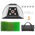 10×7 ft Portable Golf Practice Net Kit with Target Mat, Balls, and Carry Bag