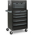 11-Drawer Heavy-Duty Rolling Tool Cabinet ¨C Central Keyed Lock System &amp; Integrated Hanging Storage