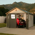 11 ft. W ¡Á 11 ft. D Spacious Plastic Storage Shed ¨C Durable Resin Construction, Ventilated Design