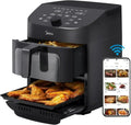 11-Quart Dual-Basket Smart Air Fryer Oven with Clear View Window and 8-in-1 Cooking Functions