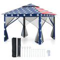 11′ x 11′ Pop-Up Gazebo with Mesh Sidewalls ¨C Vented Canopy, Drainage Holes
