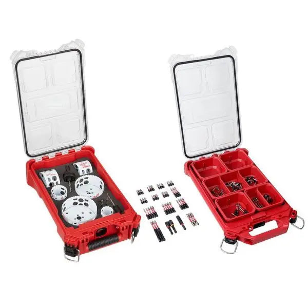 110-Piece SHOCKWAVE Bi-Metal Hole Saw Set with Driver Bit Collection