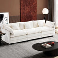 111.4-Inch L-Shaped Modular Cloud Sofa ¨C Chenille 4-Seater with Ottoman &amp; Deep Seating