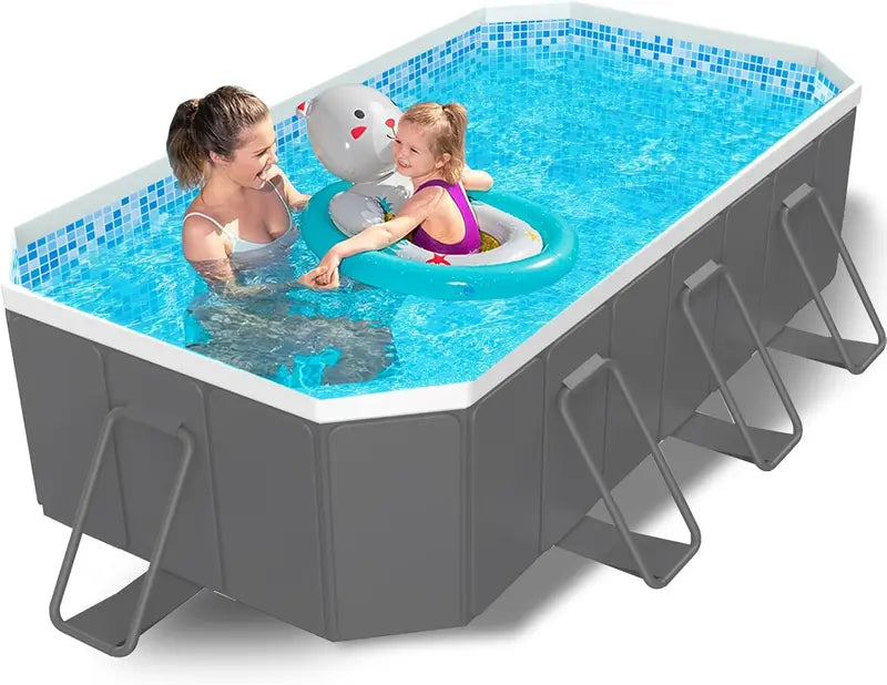 114″ Portable Foldable Above-Ground Family Swimming Pool ¨C Durable PVC Backyard Pool
