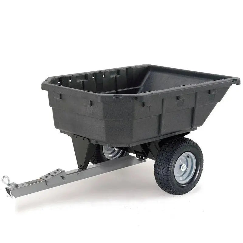 12.5-Cubic-Foot Poly Swivel Dump Cart ¨C 1,000-Pound Capacity Yard &amp; Garden Hauler