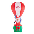 12-Foot Airblown Inflatable Santa in Hot Air Balloon with Animated Northern Sky Light Display