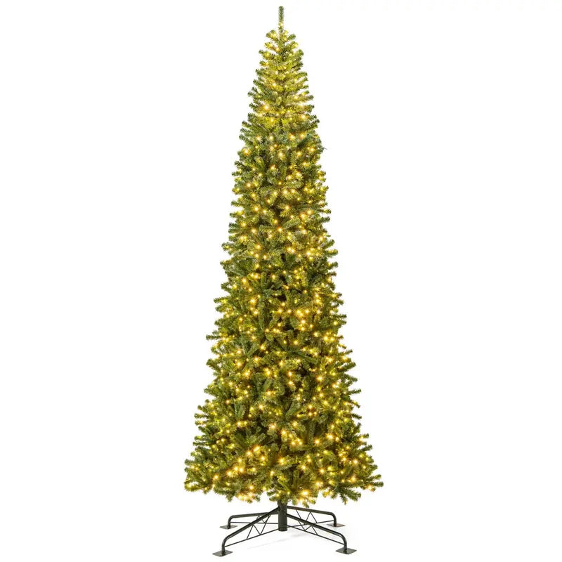 12-Foot Pre-Lit Artificial Christmas Tree ¨C Fast-Connect Power System for Easy Setup