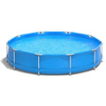 12-Foot Round Steel Frame Swimming Pool ¨C Above-Ground Backyard Pool (30″ Depth)