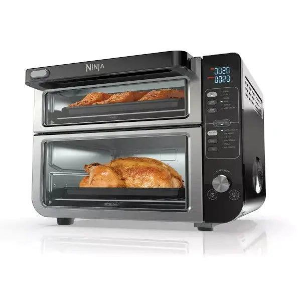 12-in-1 Smart Double Oven with FlexDoor, Convection, Air Fry, and Rapid Top Heating