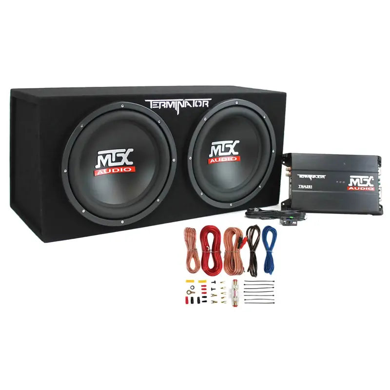 12-Inch Dual 1200W Car Subwoofer Package ¨C Includes Amplifier &amp; Full Installation Kit